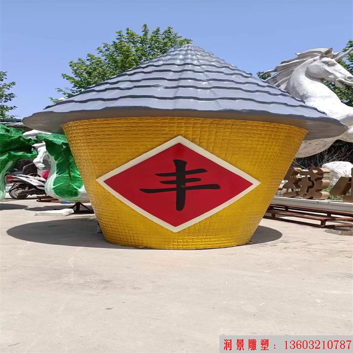 玻璃钢粮仓雕塑 (2)