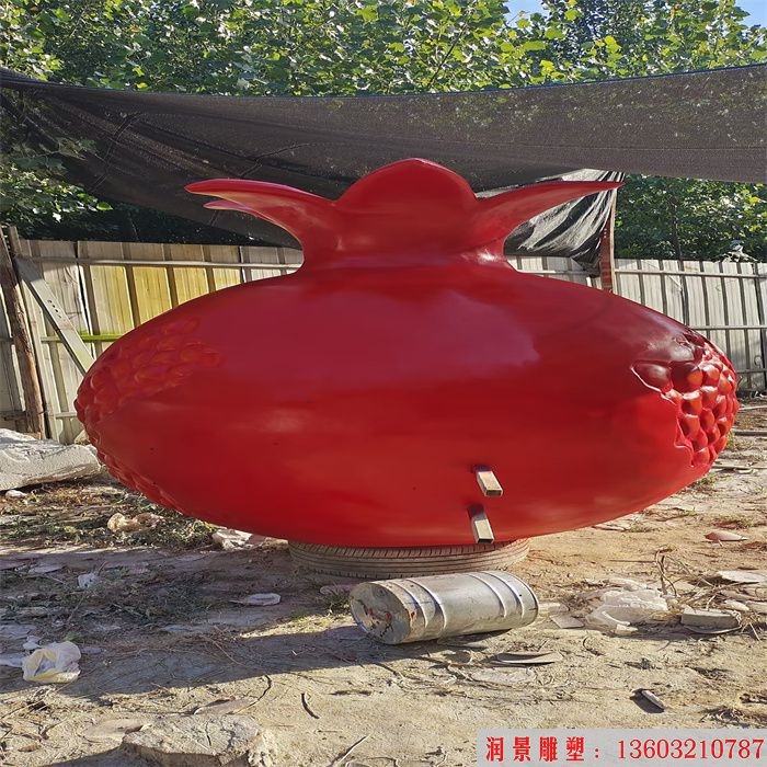玻璃钢仿真石榴雕塑 (4)